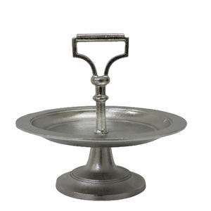 Soporte de madera de mango de 3 niveles para pastel, torre de caramelo para decoración de fiesta, color marrón natural, níquel y plateado - Product Image 4