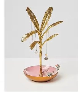 <b>Tabletop</b> Decorative Metal Jewelry Stand With Base Gold Finished for Display Jewelry <b>Storage</b> Wedding Jewelry Stands - Product Image 4