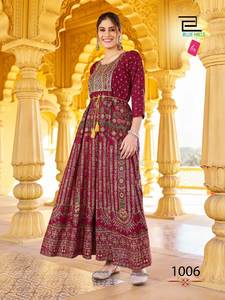 Nuevo diseño de vestido largo indio para adultos de alta calidad por encargo desgaste del partido Kurtis con lentejuelas hechas a mano Kurti - Product Image 4