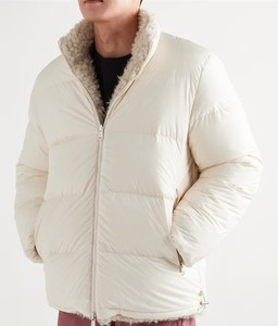 OEM Custom Logo Winter Reversible Sherpa <b>Fleece</b> Down Puffer <b>Jacket</b> for Men - Product Image 3