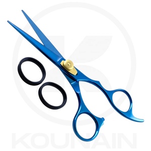 Professional Japanese Stainless Steel 420 Right-Handed Barber <b>Scissors</b> Blunt Blade Tip Medium Handle Non-Foldable Hair Cutting - Product Image 2