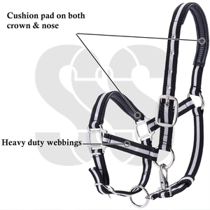 Cómodo Collar de Caballo Ecuestre con Acolchado Suave y Elegante, Collar de Cabeza Ajustable de Nailon de Alta Calidad y Duradero, Genuino - Product Image 4