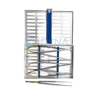 5 pcs TC castroviejo Micro phẫu thuật Set với khử trùng hộp Cassette Kim Chủ, <span class=keywords><strong>CE</strong></span> phê duyệt nhãn khoa cụ - Product Image 2