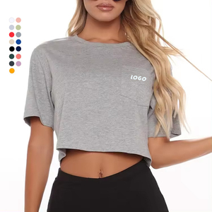 Camiseta Holgada de Verano para Mujer, Diseño Moderno, Transpirable, de Secado Rápido, Algodón y Poliéster, Apliques, Logotipo Personalizado, OEM, Tinte Liso - Product Image 3