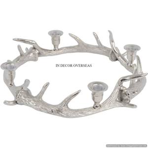 Modern Creative Art Unique Stylish Designer Top Quality Metal Silver Shiny Polished Candle Stick Holder Supplies In Lowest Price - Product Image 6