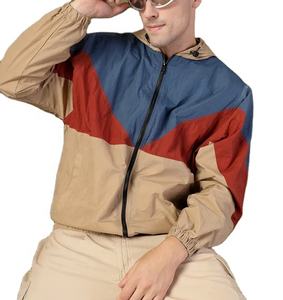 Chaqueta Cortavientos Personalizada con Bloques de Color, Media Cremallera, Cortavientos, Ligera, de Nailon para Hombre - Product Image 6