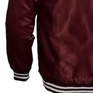 Chaqueta universitaria en blanco con logotipo completo personalizado, chaqueta Bomber Lisa Varsity de cuero con letras de lana para hombres - Product Image 5