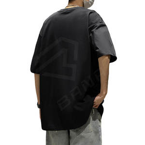 Venta al por mayor nuevo diseño personalizado Camiseta 100% algodón liso Casual hombres Hip Hop camisetas de gran tamaño - Product Image 3