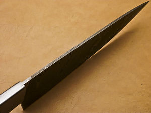 Juego de cuchillos de cocina con cuchillas de acero de Damasco hechas a medida Santoku, cuchillo para pelar, mangos de madera Pakka, cuchillo de Chef, afilado garantizado - Product Image 4