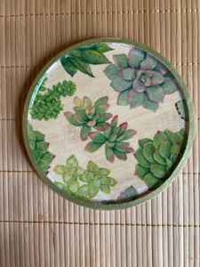 Plateau de service artisanal en bois Art Déco avec travail Meena, forme personnalisée pour la maison, la cuisine, la table à manger, utilitaire décoratif - Product Image 5