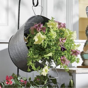 Maceta galvanizada de metal de alta calidad para un uso duradero en el paisajismo exterior del jardín doméstico - Product Image 5