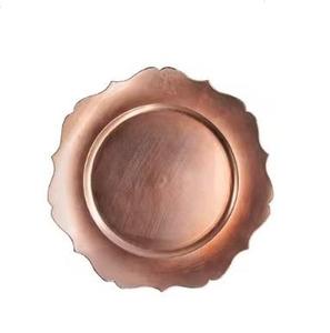 Assiette de présentation en métal plaqué or de qualité 304, prix abordable, vente rapide, personnalisable, durable, design élégant - Product Image 6