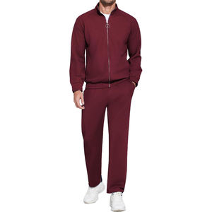 2025 personnalisé hommes survêtement ensemble coton Polyester 320GSM tissu doux gymnastique Sport formation costume deux pièces survêtement à capuche tenue - Product Image 1