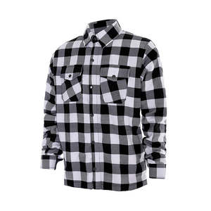 Venta al por mayor nueva llegada caliente 100% de alta calidad de algodón de franela Kevler camisa transpirable Casual para montar en moto - Product Image 6