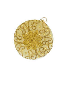 Embrayages de mariage élégants en perles pour femmes élégantes Sacs à main en coton fabriqués à la main Chaînes à boutons Beau travail spécial de dame à la mode - Product Image 3