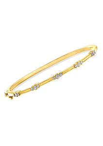 Top vente 0.34Ct Lab Grown Diamond Trio Station Bracelet Bracelet avec 14K Solid Gold Metal Fine Jewelry Bracelet à vendre - Product Image 3