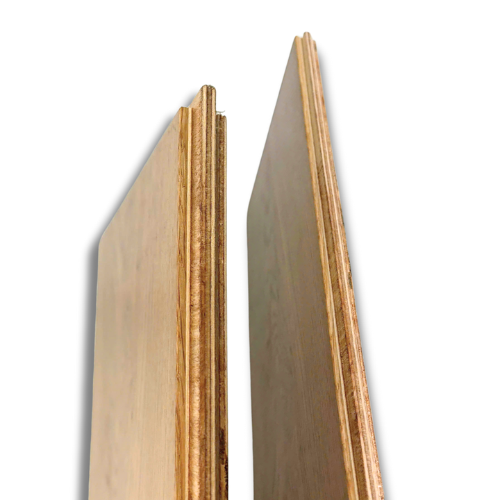 Laminate Flooring With 3 Layers Of Bright White Paint, Natural Oak