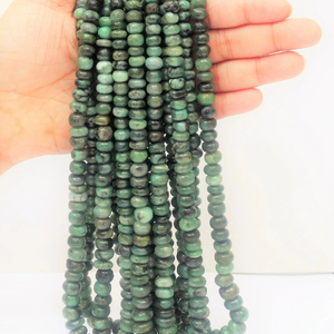 Cuentas Redondas Lisas de Esmeralda Natural AAA, 16 Pulgadas, 6-11 mm, Hermosas Cuentas de Piedras Preciosas de Esmeralda Lisas, Calidad AAA, para Manualidades - Product Image 5