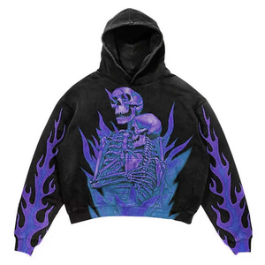 Sudadera con capucha impresa DTG personalizada con estilo único de diseño personalizado Sudadera con capucha impresa de gran tamaño para la temporada de invierno - Product Image 4