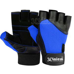 Guantes de fitness de gimnasio de cuero duraderos personalizados para deportes, para entrenamiento de levantamiento de pesas y entrenamiento de ciclismo - Product Image 4