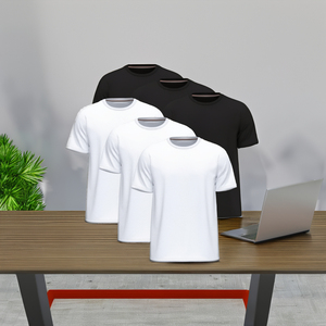 Chemises de travail publicitaires BOCE en jersey 100 % coton, 300 grammes, décontractées, respirantes, anti-UV, à manches courtes, pour la culture d'entreprise - Product Image 2