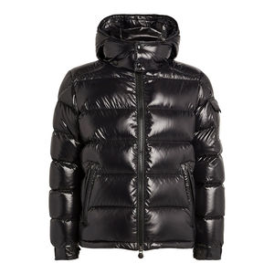 Manteau en duvet bulle chaud avec fermeture éclair à capuche personnalisé veste d'hiver brillante doudoune en duvet de polyester veste d'hiver - Product Image 5