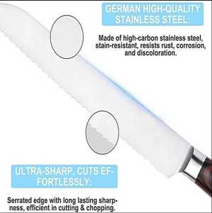 Professional Chef Kitchen Santoku <b>Knife</b> High Quality Custom Handmade Stainless Steel Damascus Steel Eco-Friendly Pure Leather - Product Image 2