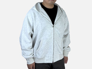 เสื้อฮู้ดผ้าฝ้ายหนาทรงโอเวอร์ไซส์แขนยาวผ้าหนาแบบไม่มีลายพิมพ์โลโก้ออกแบบได้ตามต้องการ - Product Image 4