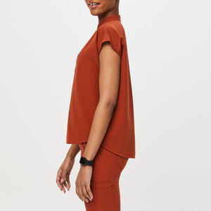 Ensembles de gommage pour infirmière à col en V confortable pour femmes Spandex pantalon droit ajusté élastique vente en gros avec logo de couleur personnalisé - Product Image 4