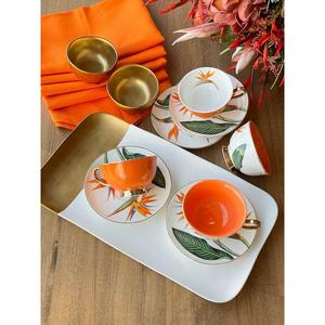Set di tazze da tè fiori d'arancio 4