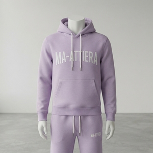 Ensemble de survêtement pour homme, couleur lilas, sweat-shirt brodé, pantalon de jogging, vêtements de rue décontractés, vêtements de sport, tenue de fitness, vêtements de sport actifs - Product Image 1
