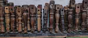 Soportes de cama antiguos de madera hechos a medida y pata de cama ideales para decoración del hogar y tienda de antigüedades para reventa - Product Image 3