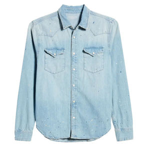 Slim Fit <b>Denim</b> <b>Shirt</b> for <b>Men</b> Modern Street Look Durable <b>Men</b> <b>Denim</b> <b>Shirt</b> for Work and Travel Handmade <b>Denim</b> <b>Shirt</b> - Product Image 6