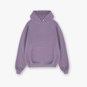 Sweats à capuche délavés à l'acide avec logo personnalisé sweat à capuche à épaules tombantes pull fonctionnel oversize à fermeture éclair sweat à capuche lourd pour hommes - Product Image 4