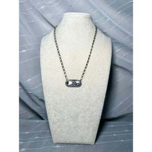 Collier classique ethnique Danny Henio en argent sterling avec maillons et diamants, motif buffle blanc, idéal pour un cadeau - Product Image 3