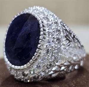 925 Sterling Silver Excellent Quality Handmade Designer <b>Ring</b> Eternity Vermeil <b>Amethyst</b> Gemstone Latest Trendy Classic Style - Product Image 5