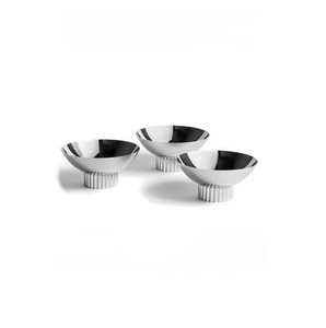Tazón de Pedestal de Acero Inoxidable Dorado Pulido y Cepillado, Centro de Mesa Escultural Moderno para Mesa de Comedor, Decoración de Lujo - Product Image 3
