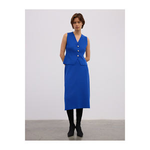 Jupe midi confortable en mélange de laine, coupe trapèze - Product Image 1