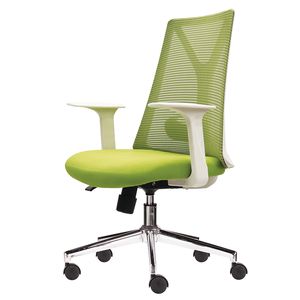 Chaise de bureau ergonomique HOM1087T-01 avec dossier en maille, assise en PU et base en aluminium, pivotante et réglable, pour la maison, l'hôtel et l'hôpital - Product Image 1