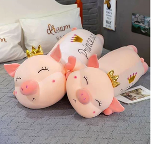 Super cute pink Princess <b>Pig</b> hug pillow as a gift - Product Image 2