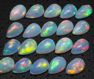 โอปอลธรรมชาติทรงหยดน้ำ ขนาด 6x9 มม. น้ำหนัก 2-3 กะรัต เกรดพรีเมียม รับรองโดยผู้เชี่ยวชาญ ขัดเงาด้วยน้ำมัน/แว็กซ์ - Product Image 4