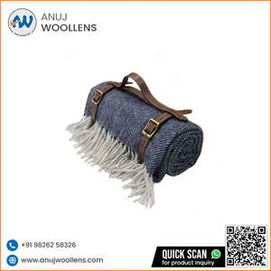 Manta de espiga de color azul marino de nuevo diseño de calidad superior del fabricante indio - Product Image 5