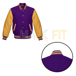 Chaqueta Bomber de béisbol Varsity 2024, el mejor diseño, Mangas de cuero genuino, cuerpo de lana, equipo, chaqueta de MAXFIT ENTERPRISES - Product Image 5