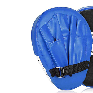 Guantes de Entrenamiento Focus Mitts Azules de Piel Sintética con Correa de Velcro para Muñeca, para Artes Marciales, Sparring y Práctica - Product Image 5