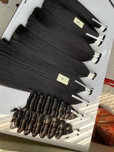 Material de Cabello 100% humano para mujer negra, cabello brasileño, Natural, negro, ondulado, ondulado, extensión de cabello a granel - Product Image 5