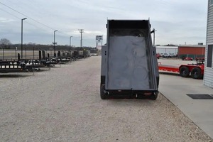 2022 Calidad 6X12 Acero de perfil bajo CJ 83 \ "X14 '14K GVWR Remolque volquete 4 Lado alto Premier Esparcidor Puerta Eje Uso agrícola - Product Image 2