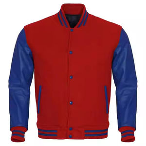 Chaqueta de hombre Moda Varsity Chaqueta Béisbol Letterman Bomber School Collage Lana amarilla y Mangas de cuero genuino Varsity - Product Image 4