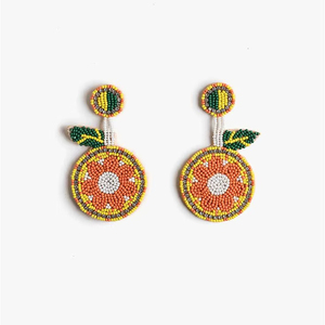 Pendientes Redondos con Bordado de Diseño Moderno, por Proveedor Indio, Joyería de Cuentas de Cristal para Mujer - Product Image 1