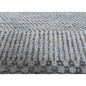 Alfombra Kairos Azul de Lana y Viscosa Anudada a Mano, Color Sólido, Diseño Abstracto para el Hogar, Pasillo, Dormitorio, Rectangular, Diseño de Patchwork SWK-95 - Product Image 3