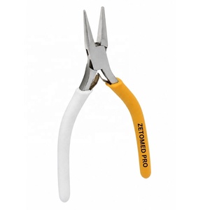 Pince à bec effilé de haute qualité en acier inoxydable pour la fabrication de bijoux, manche blanc et orange, outil spécialisé pour la fermeture des anneaux de jonction, 6 pouces - Product Image 4